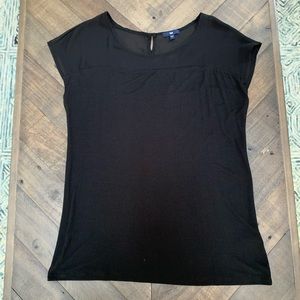 Gap | Chiffon panel classic black top EUC